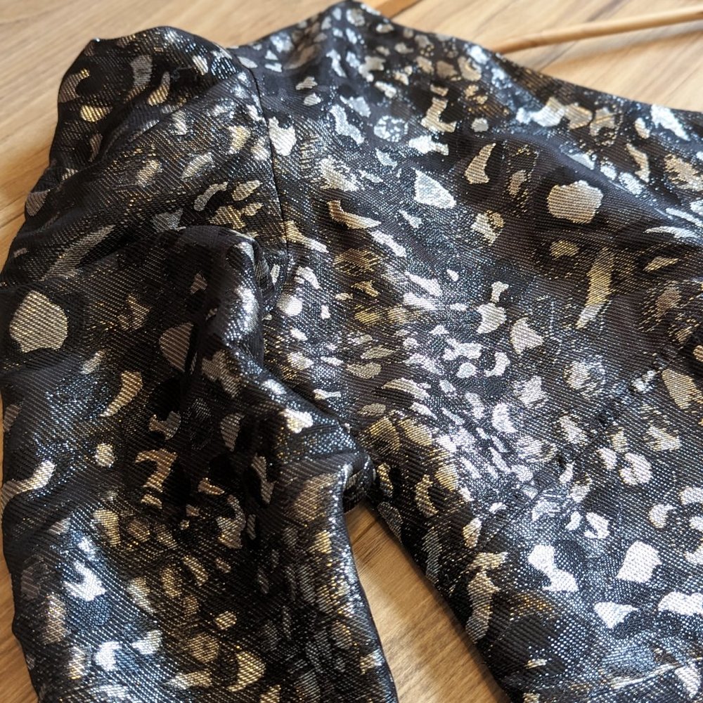 IRIO (NWT) Black And Silver Myriad One-Shoulder Dress - Picture 6 of 11